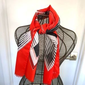 Vintage Symphony Scarfs Leonardi red and white made in Italy